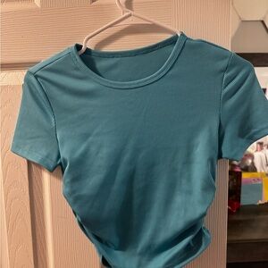SHEIN Blue Ribbed Women's Top